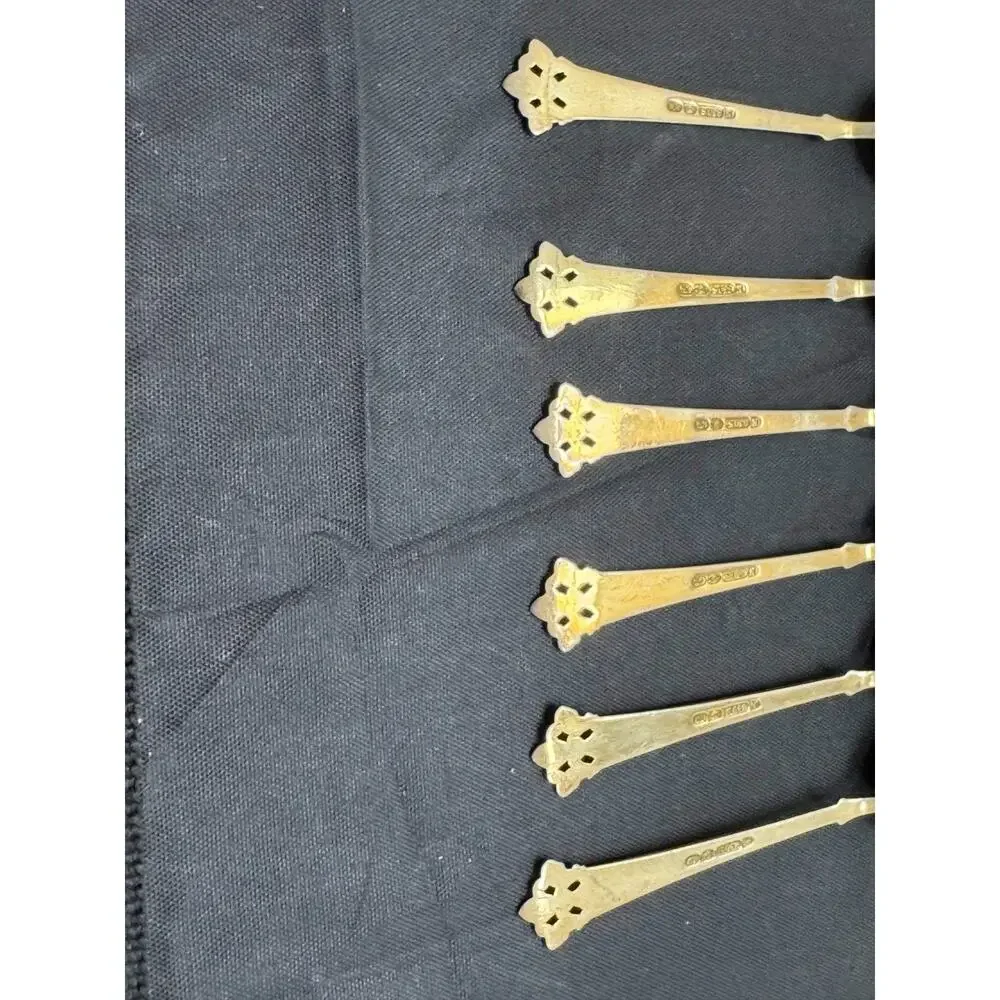 Magnus Aase Vintage Norwegian 830S Silver Spoons Set 6 NM Openwork Demitasse 4